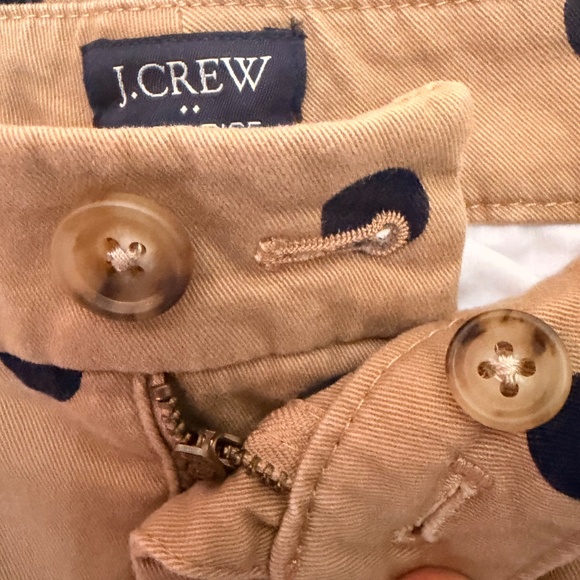 J.Crew High Rise Girlfriend Chino Polka-Dot Pants Sz 8 - Picture 8 of 15